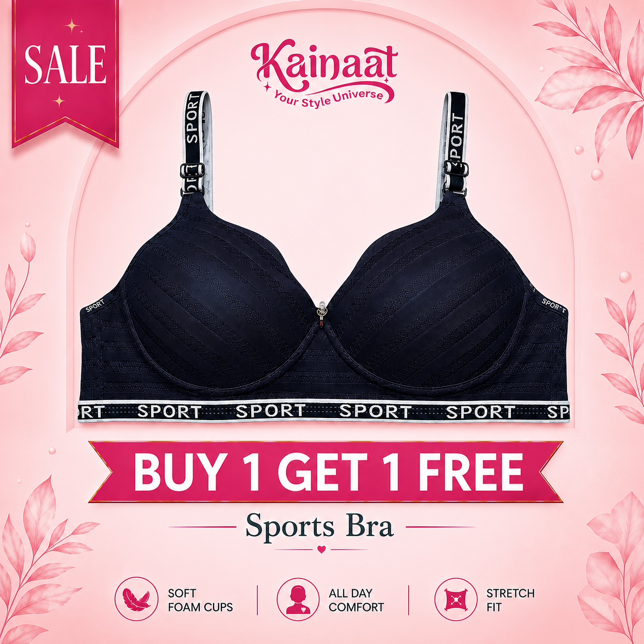 Kainaat Sports Bra – Buy 1 Get 1 Free
