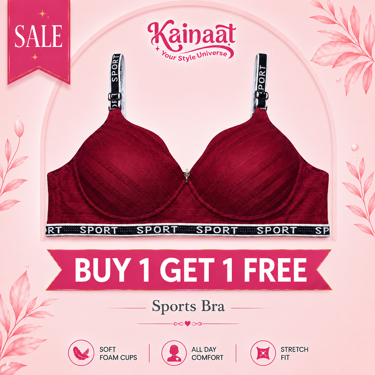 Kainaat Sports Bra – Buy 1 Get 1 Free