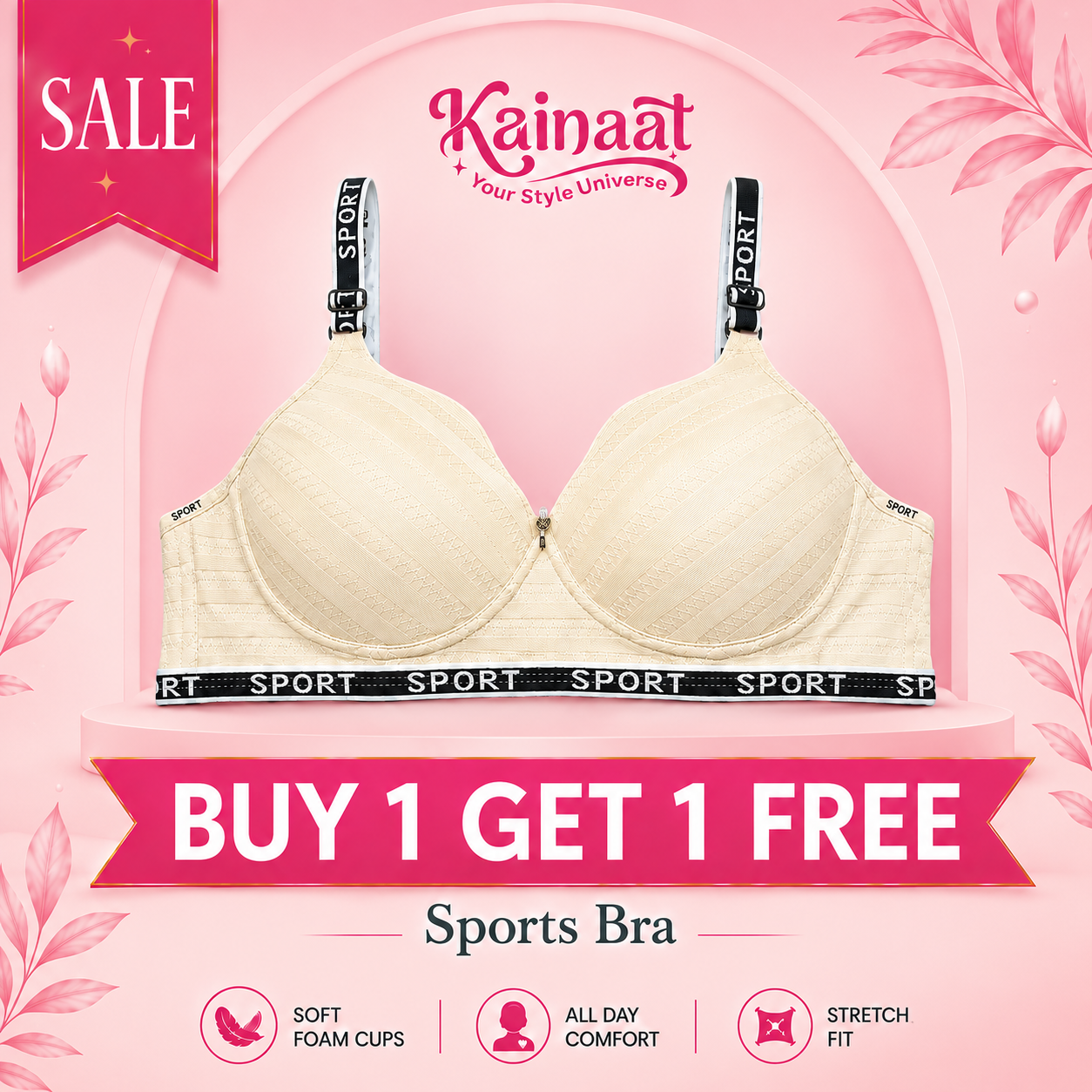 Kainaat Sports Bra – Buy 1 Get 1 Free