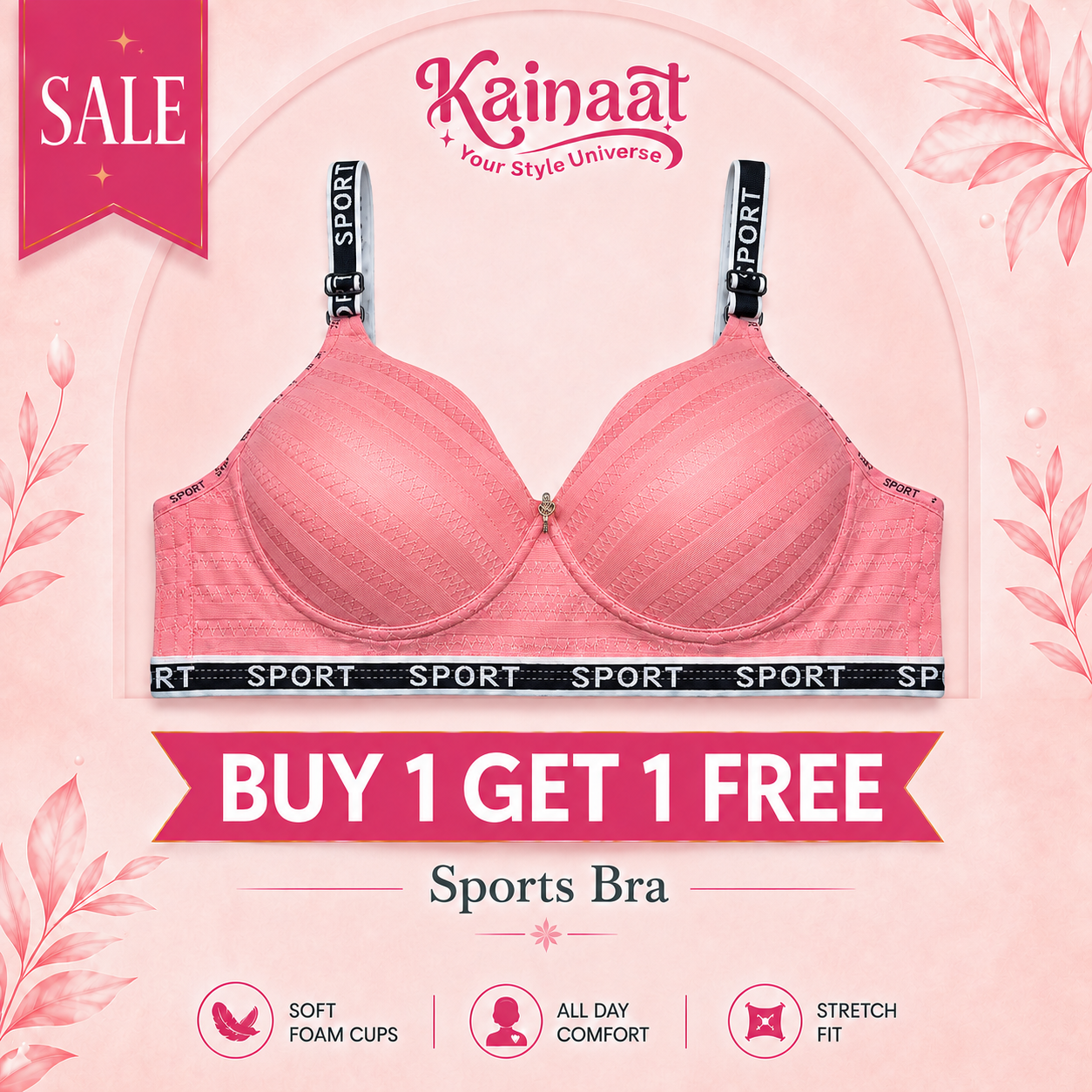 Kainaat Sports Bra – Buy 1 Get 1 Free