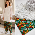 Kainaat Chikankari Boring Lawn Suit with Printed Trouser – 2 Piece Unstitched