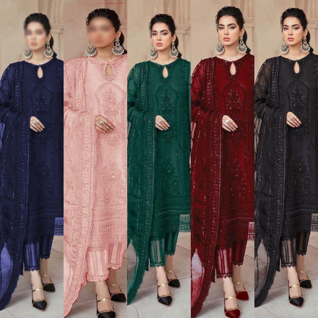 Kainaat Luxury Wedding Edition Embroidered Net Suit – 3 Piece Unstitched