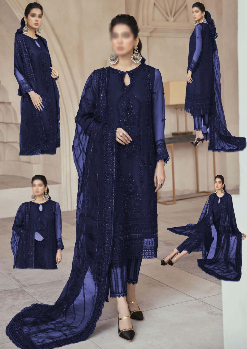 Kainaat Luxury Wedding Edition Embroidered Net Suit – 3 Piece Unstitched