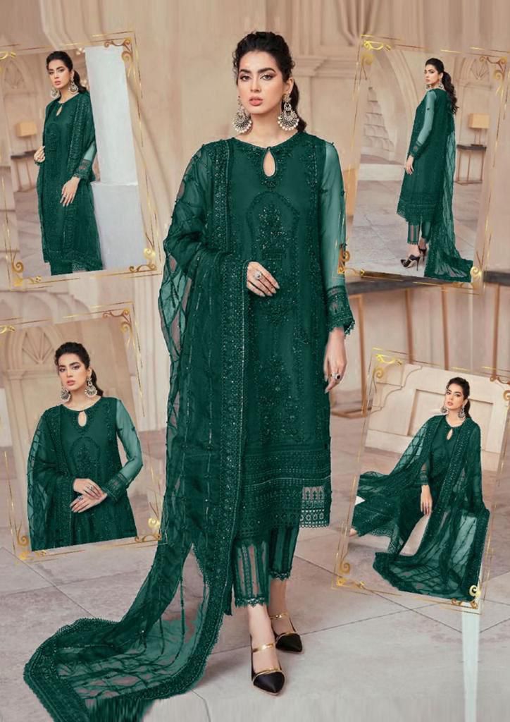 Kainaat Luxury Wedding Edition Embroidered Net Suit – 3 Piece Unstitched