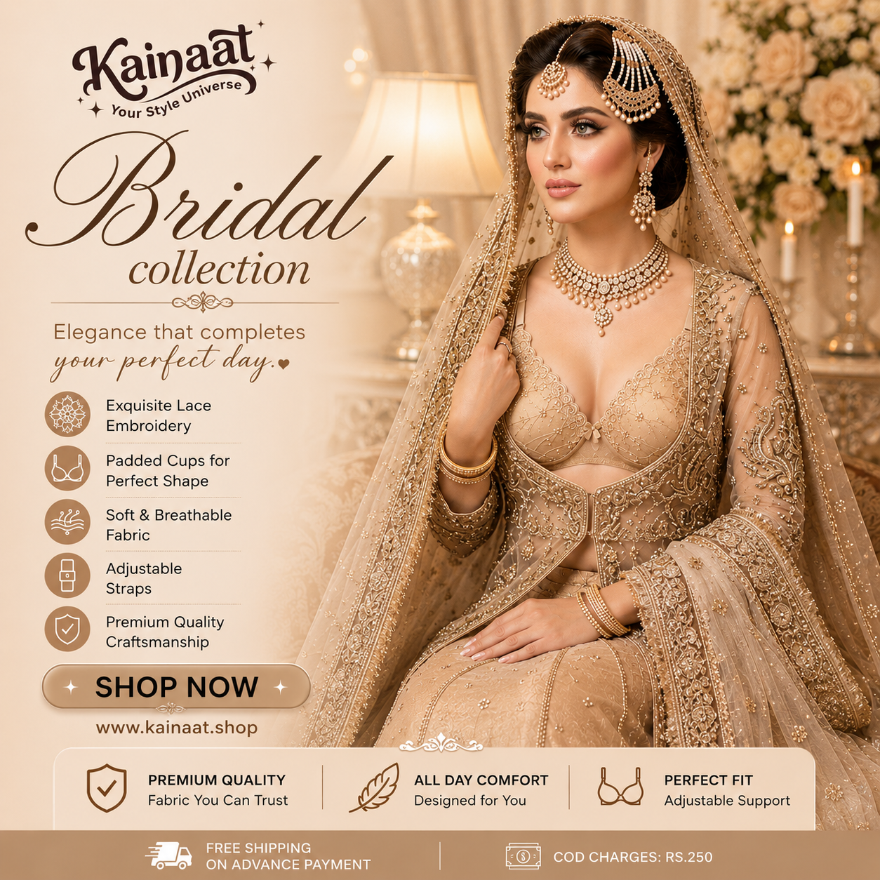 Bridal Special Bra  Elegant Support for Your Big Day